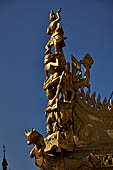 Bagan Myanmar. Shwezigon pagoda. perfumed chambers ancillary temples housing standing bronze Buddha images. 